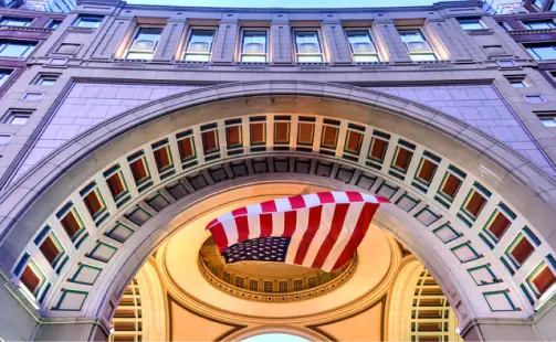 Flag Flying in Arch